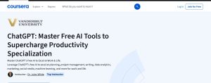 كورس ChatGPT: Master Free AI Tools to Supercharge Productivity 